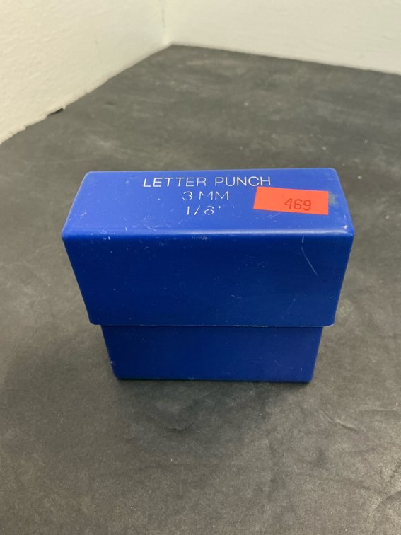 1/8 in letter punch set with case