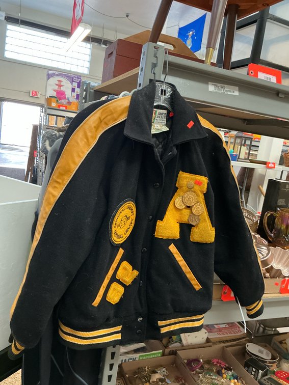 Trophy Jackets size M varsity jacket with patches