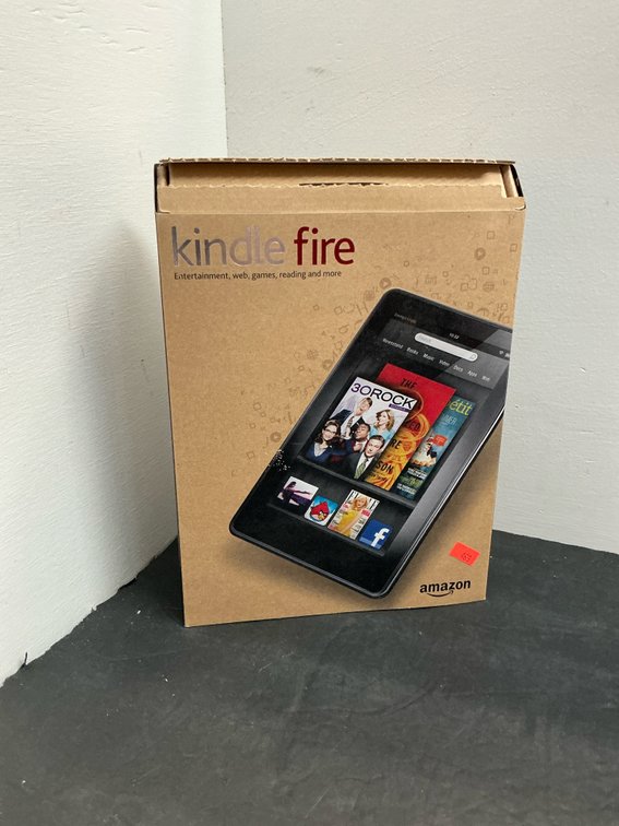 Amazon Kindle Fire tablet with original packaging