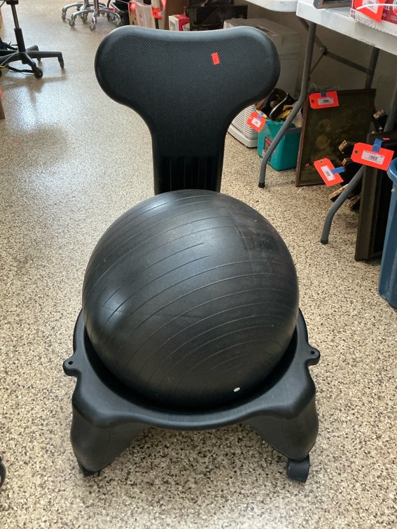Balance ball chair with Swan Health & Fitness ball