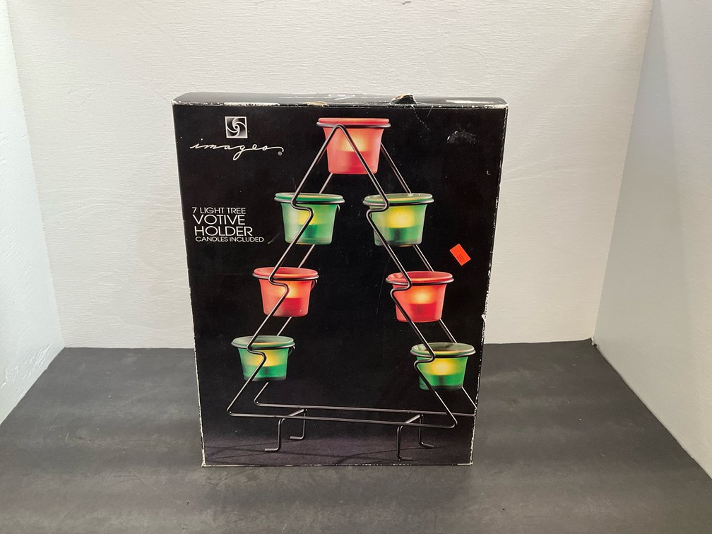 Images 7-light tree votive candle holder