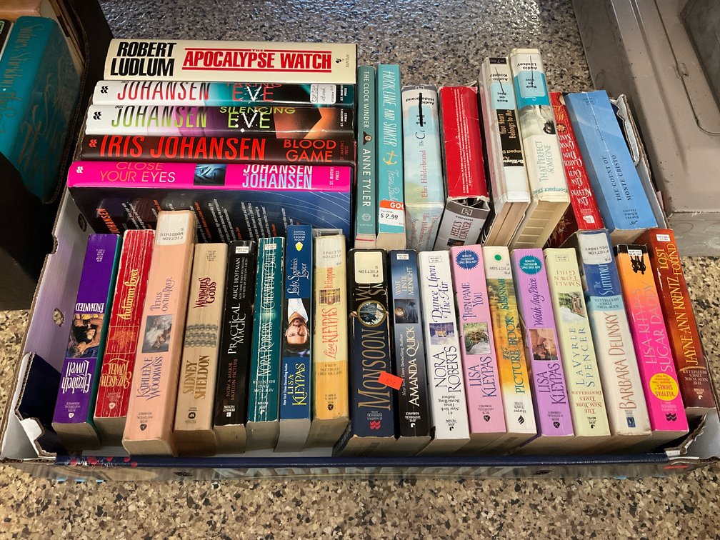 Paperback & hardcover fiction novels with audiobooks