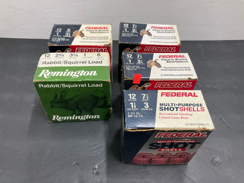 5 boxes of Federal & Remington 12 gauge shotgun shells