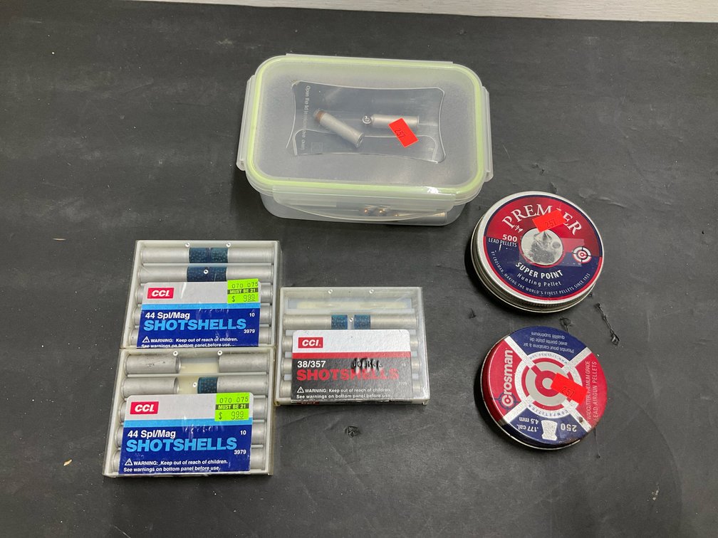 Handgun shotshells, airgun pellets & cartridges
