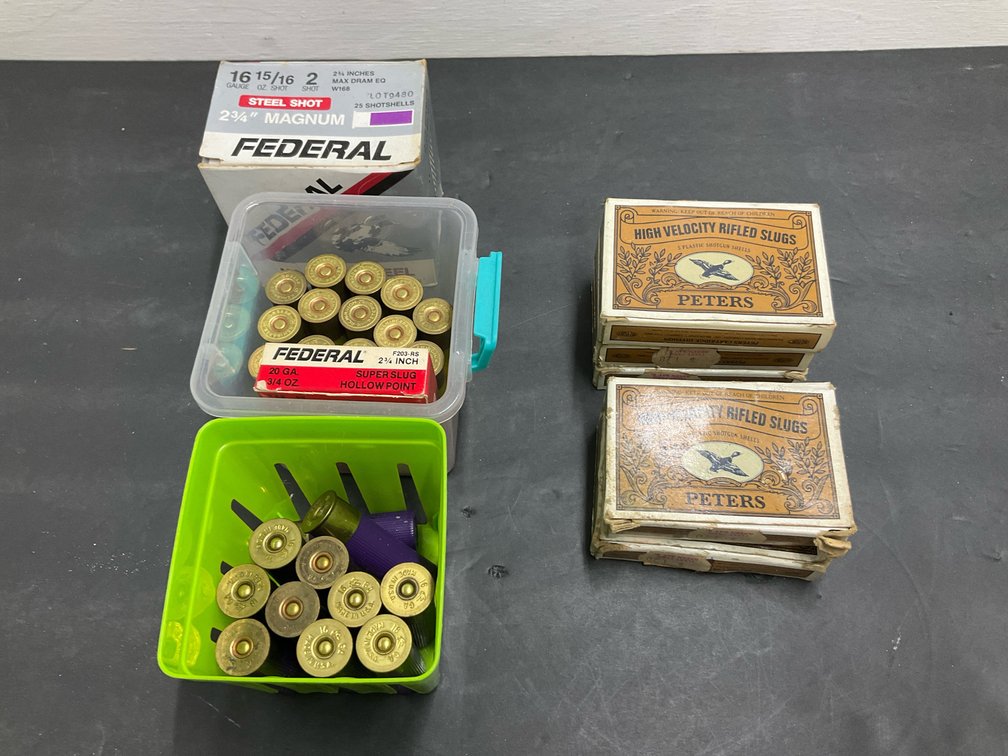 Assorted 16 & 20 gauge shotgun ammunition