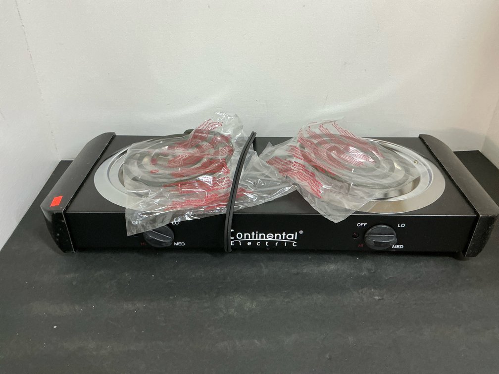Continental Electric dual burner cooktop