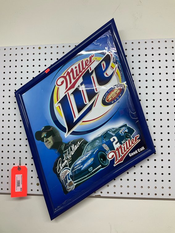 Miller Lite Rusty Wallace #2 Dodge framed NASCAR sign