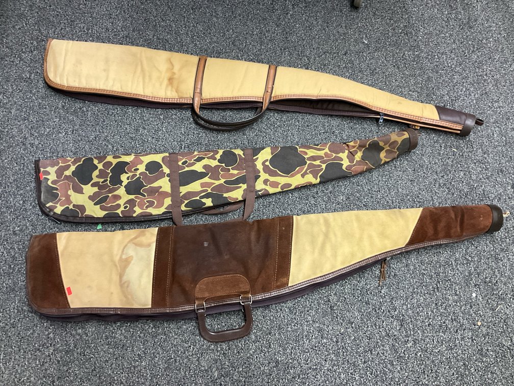 3 padded soft long gun cases including camouflage