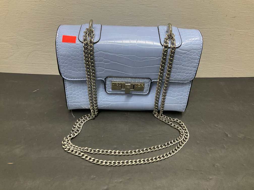 Steve Madden croc-embossed chain flap handbag