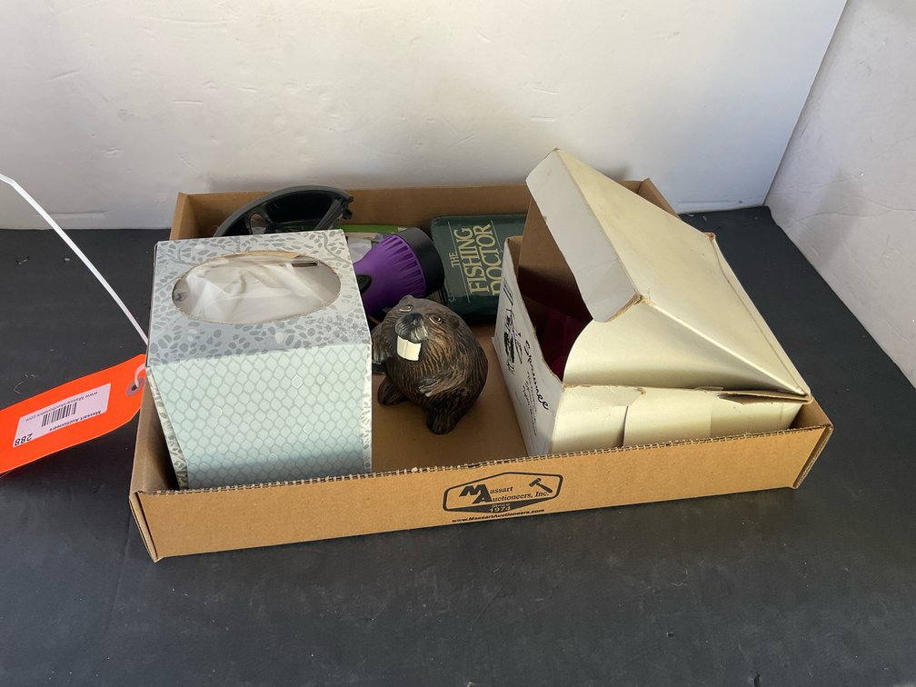 Spawn sack tying machine, book, flashlight & more - Garage