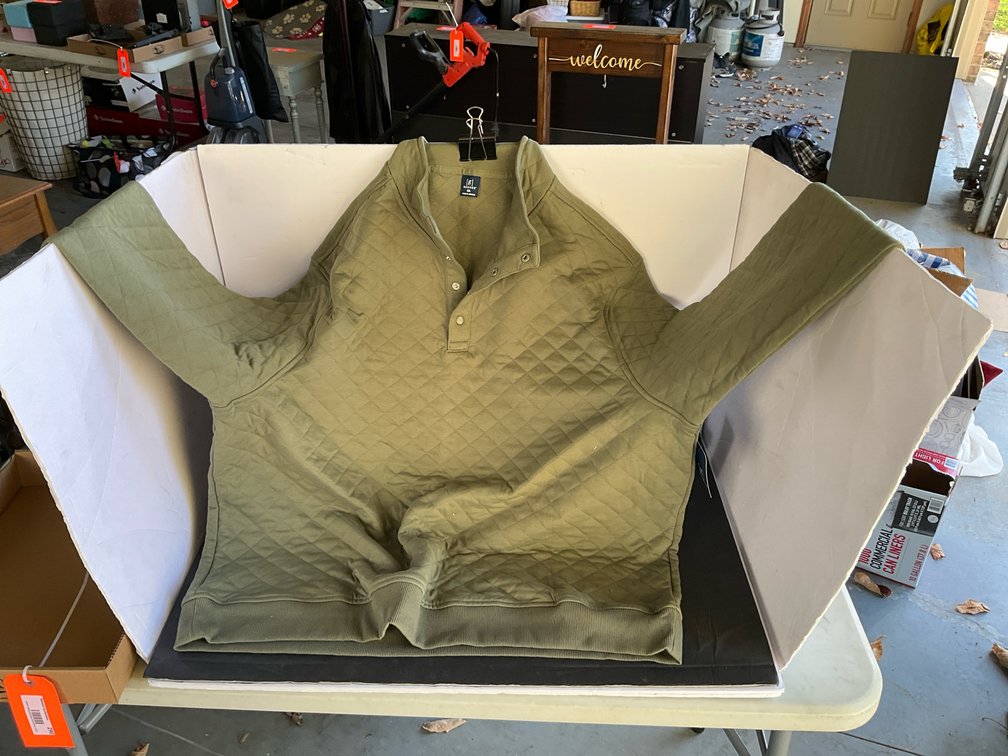 George olive green quilted snap pullover size 2XL - Garage