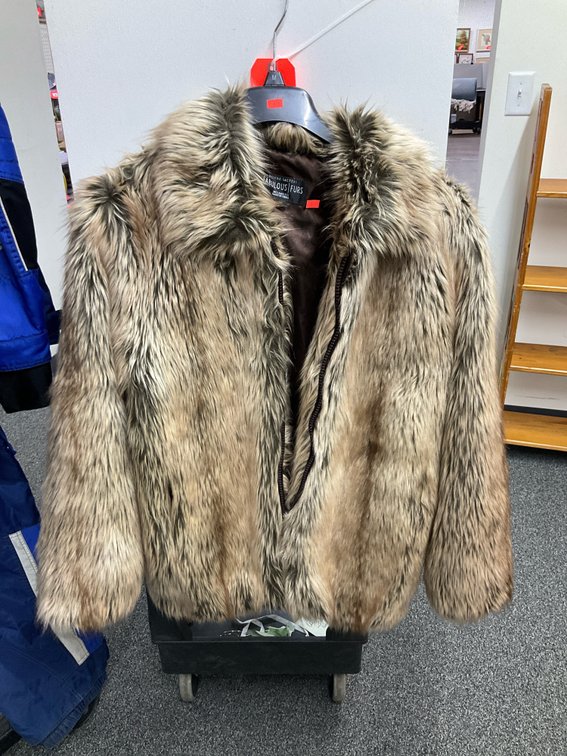 Donna Salyers' Fabulous-Furs faux fur jacket, size M