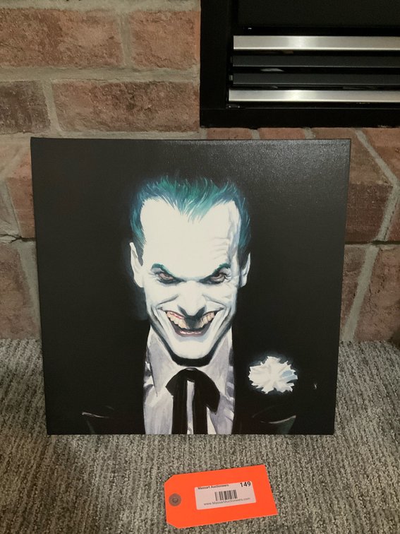 Artissimo The Joker stretched canvas art print - Basement Living & Bar Area