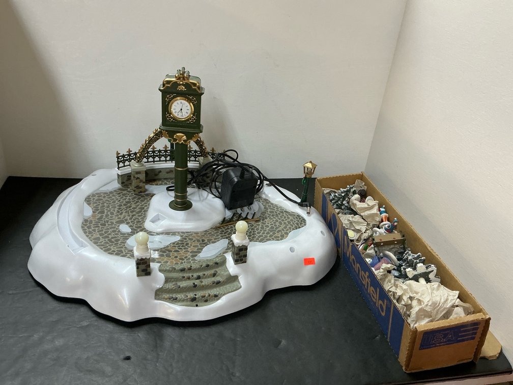Christmas village town square display base & accessories