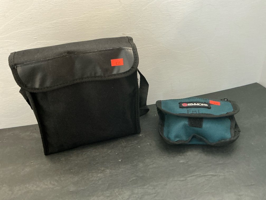 2 pairs of binoculars with soft cases