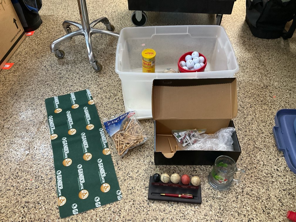 Golf accessories, sports balls & replica ball desk set