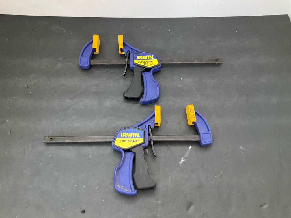 2 Irwin Quick-Grip one-handed bar clamps