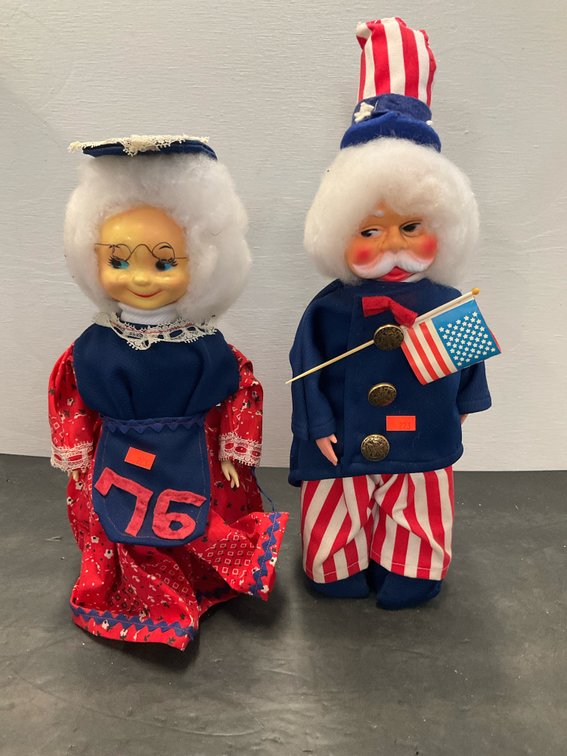 15” Uncle Sam & companion felt dolls