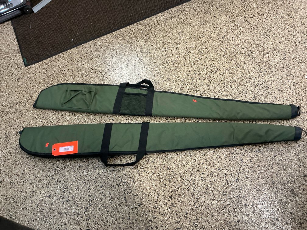 2 olive green padded soft long gun cases