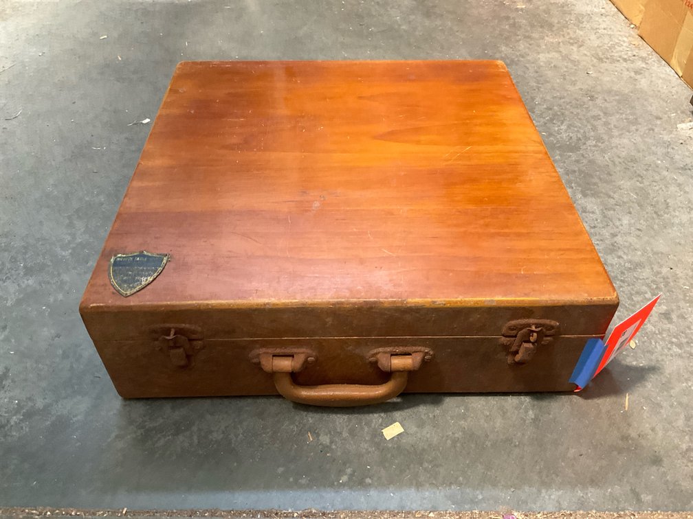 Flatware set in fitted wooden case