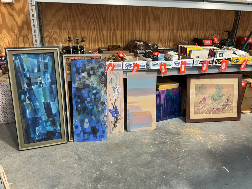 Grouping of framed & unframed paintings & prints