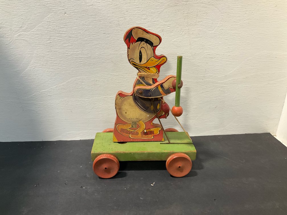 Fisher-Price Donald Duck wooden pull toy