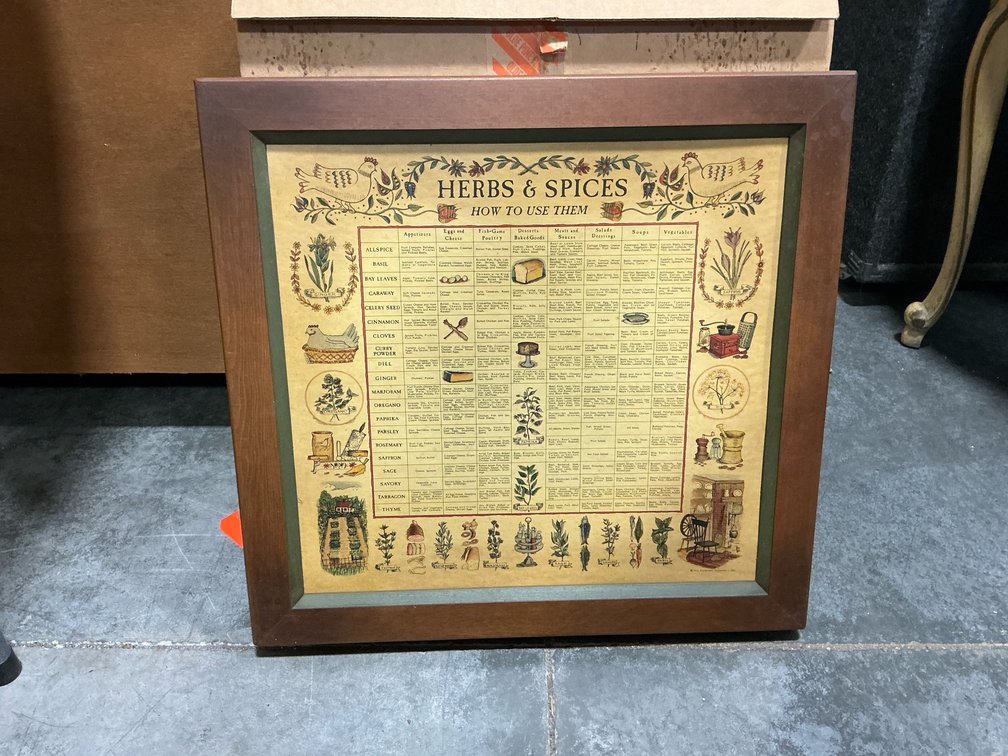 Three Mountaineers wooden wall spice cabinet