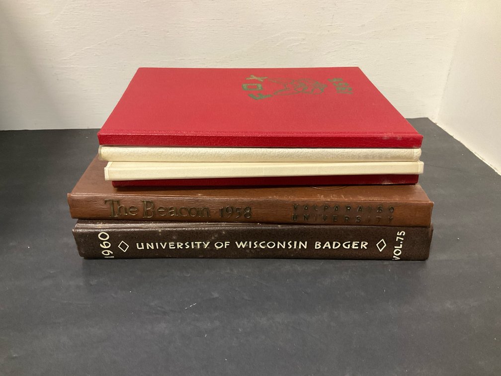 Grouping of 1954-1960 high school & college yearbooks