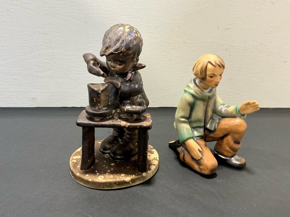 Pair of Goebel ceramic child figurines