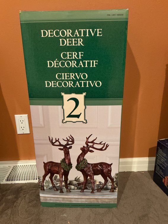 Pair of decorative standing deer figurines - Upstairs Bedroom Upper Level