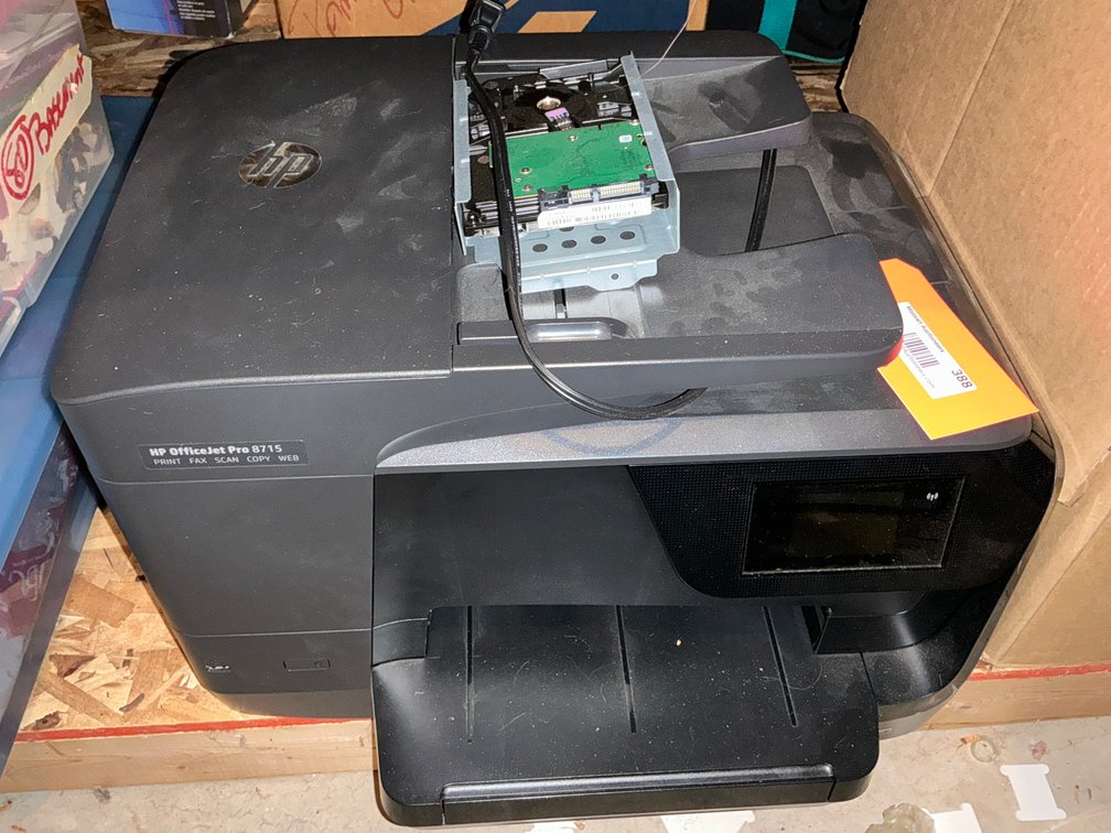 All-in-one printer & compact AV system with speakers - Basement