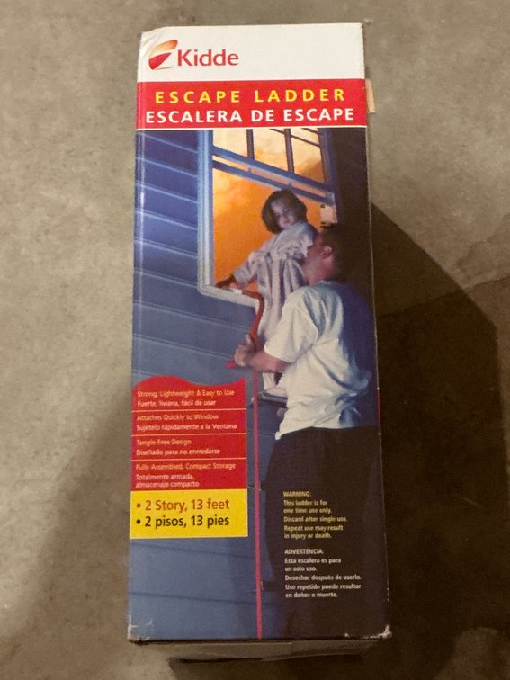 Kidde 2-story window escape ladder, 13 ft - Basement