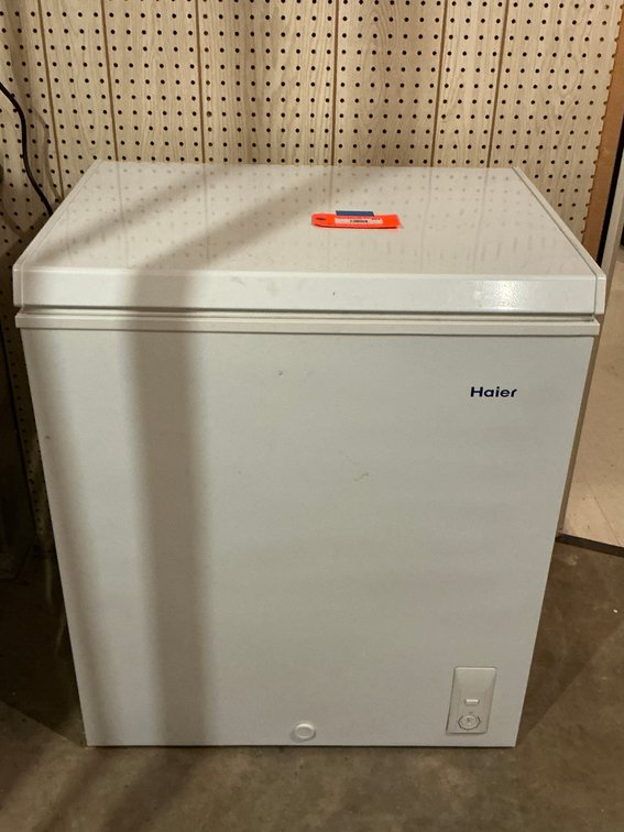 Haier 5.0 cu. ft. white chest freezer - Basement