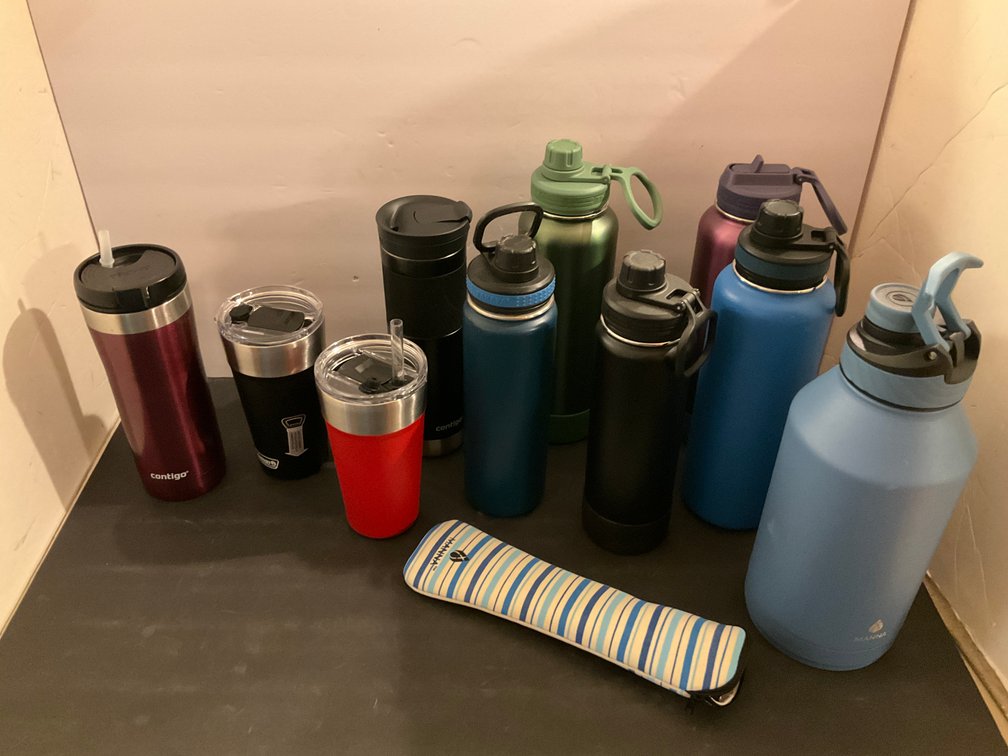 Insulated bottles and tumblers with straw set - Kitchen Main Level