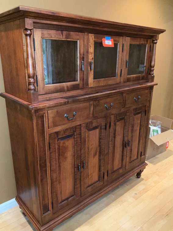 Amish Chancellor wood hutch & buffet 56 x 19 x 64 in - Formal Dining Room Main Level