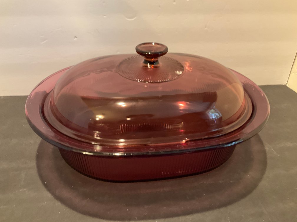 Amethyst glass casserole & travel baking dish with carrier - Kitchen Main Level