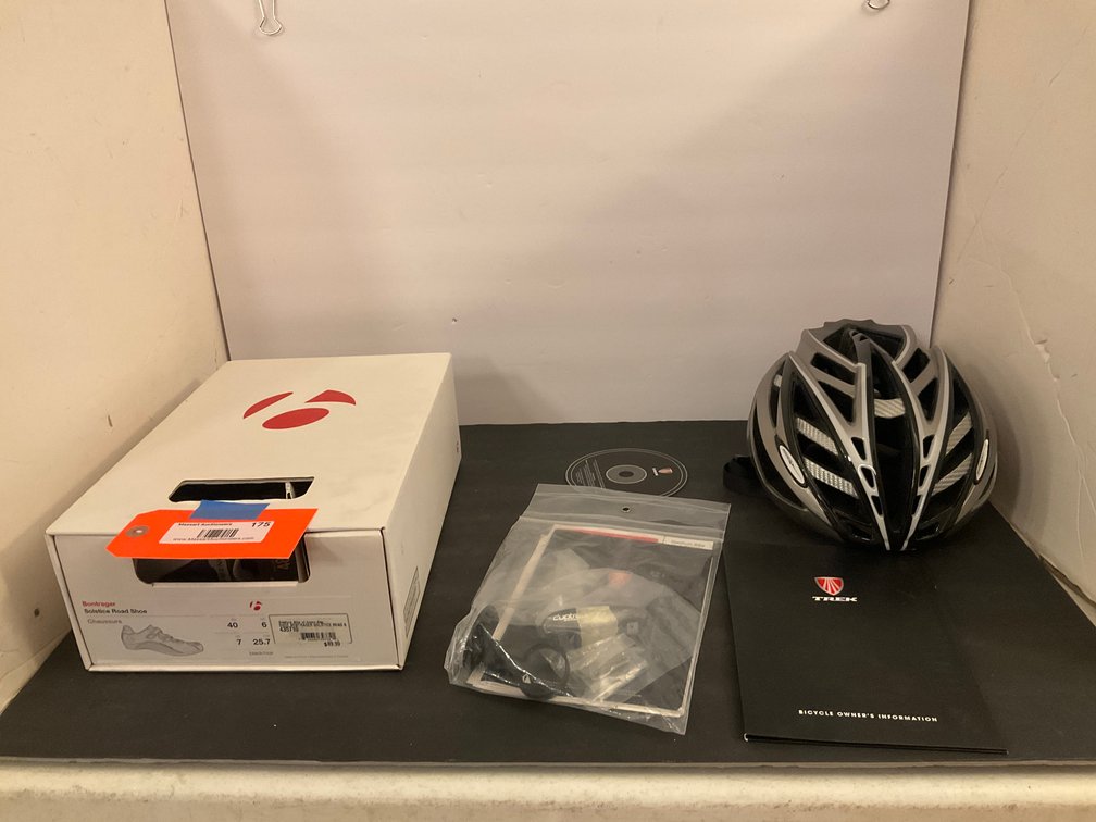 Cycling gear grouping with road shoes & helmet - Kitchen Main Level