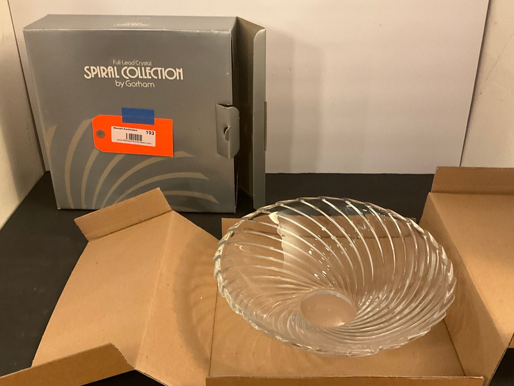 Gorham Spiral Collection crystal bowl with box - Dining Room Main Level