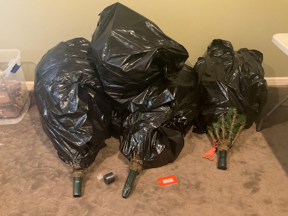 4 section evergreen Christmas tree sections - Upstairs Bedrooms Upper Level