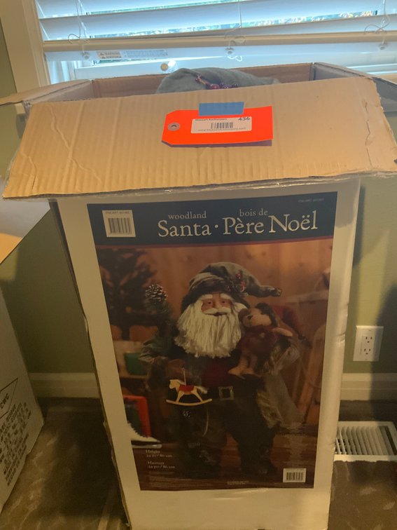 Woodland Santa 34 in decorative standing figure - Upstairs Bedrooms Upper Level