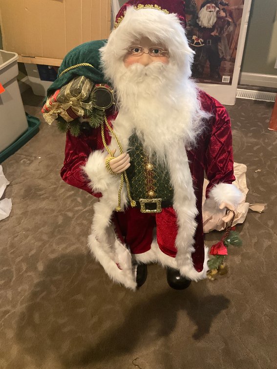 Standing decorative Santa Claus figure - Upstairs Bedroom Upper Level
