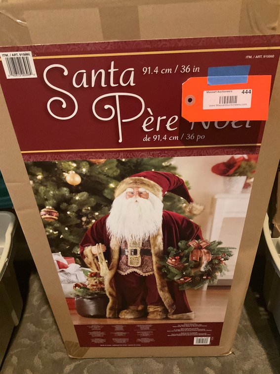 Santa Claus decorative figure in original box 36 in - Upstairs Bedroom Upper Level