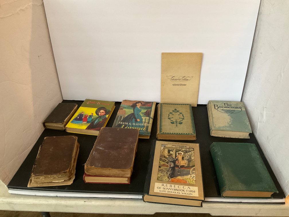 Hardcover books & booklet including Little Women & more - Living Room Main Level