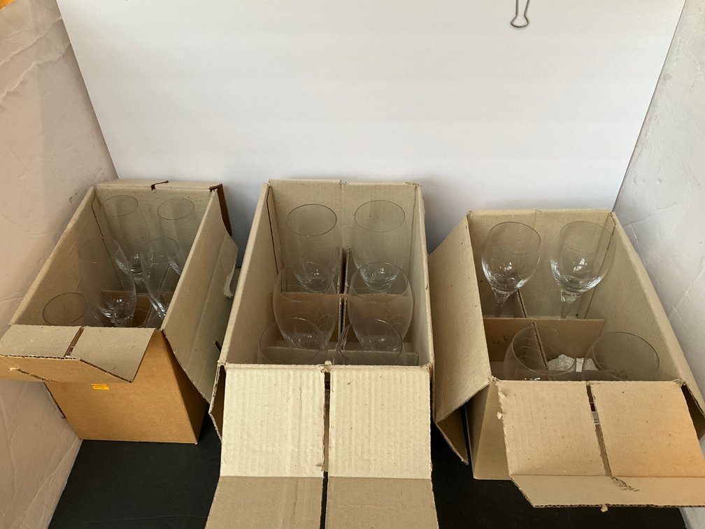 Grouping of Gorham Kira crystal stemware - Living Room Main Level