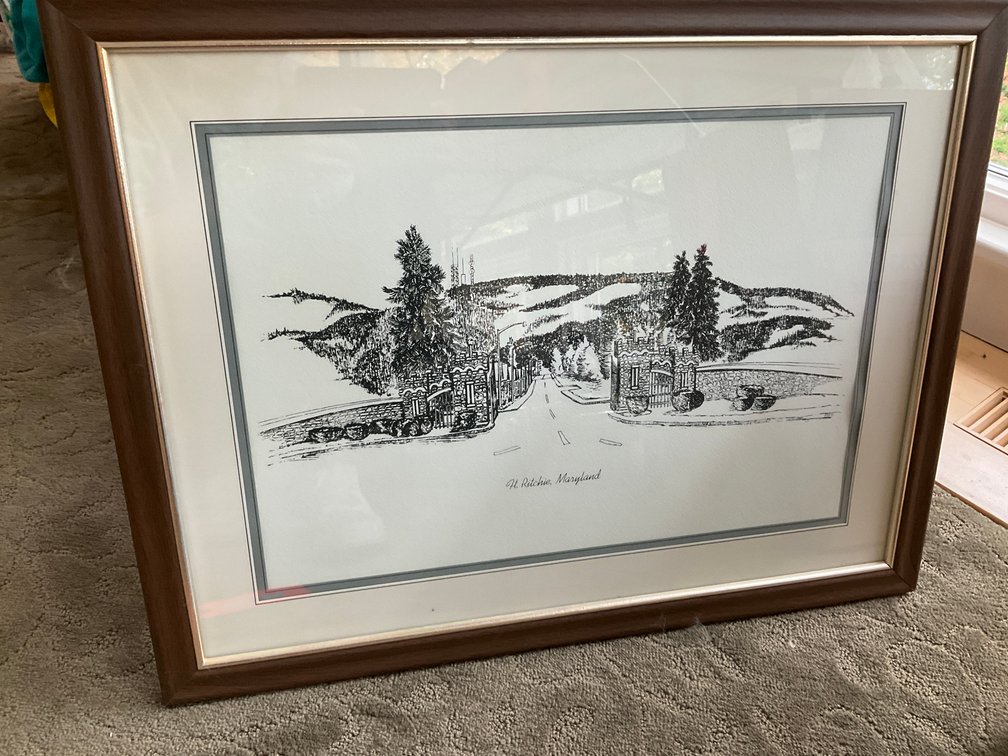Framed Ft. Ritchie, Maryland landscape print 26x21 - Living Room Main Level