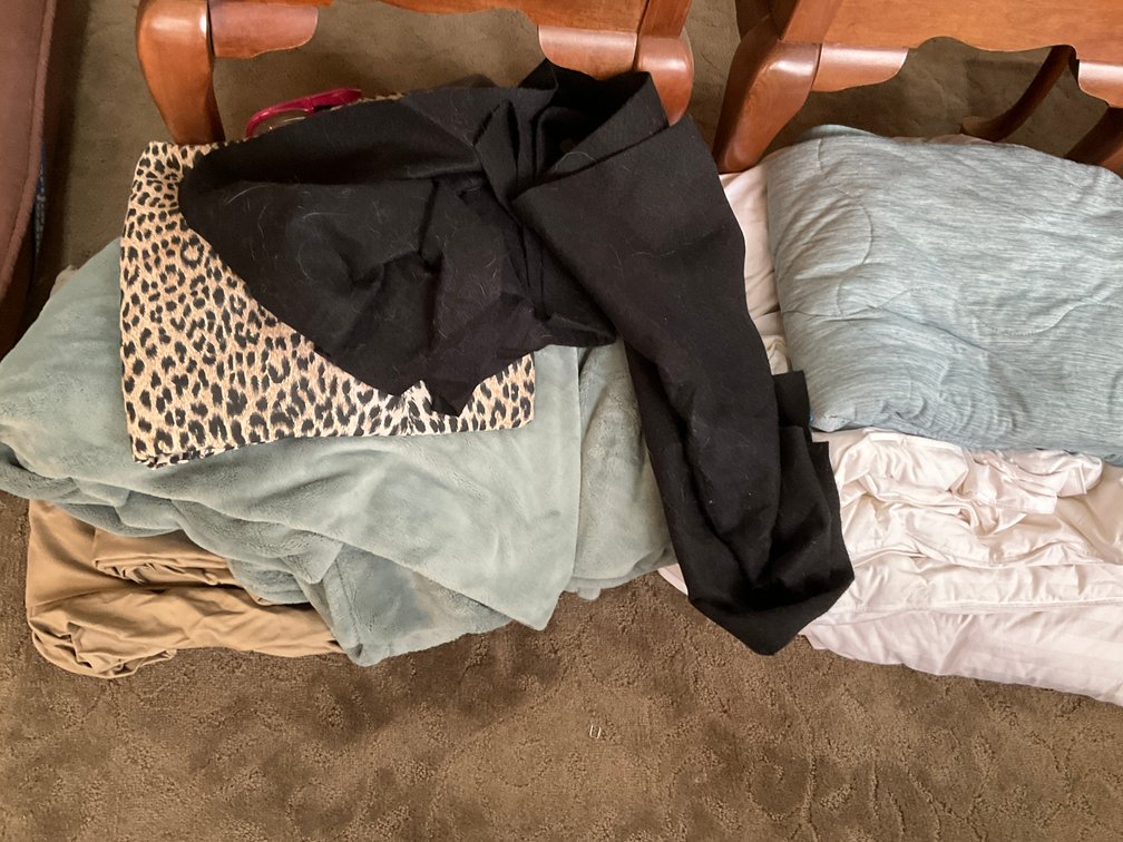 Grouping of blankets, bedding & linens - Living Room Main Level