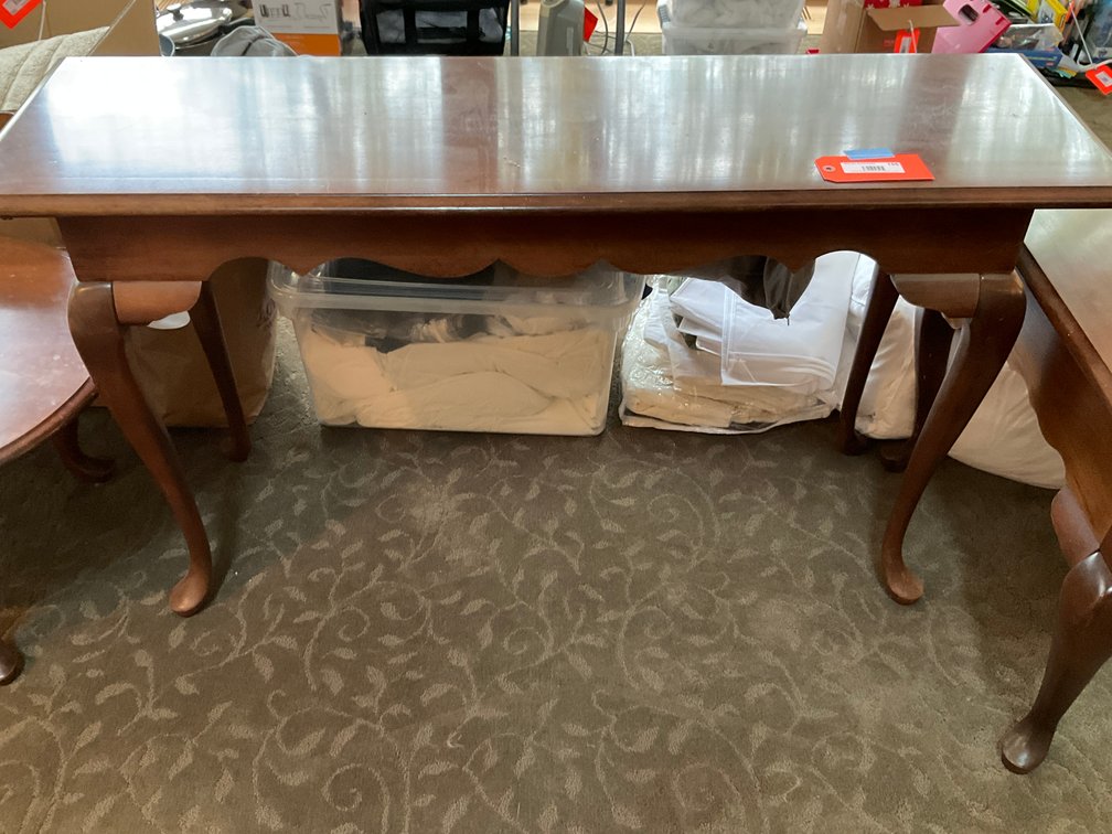 Queen Anne style sofa table with cabriole legs - Living Room Main Level