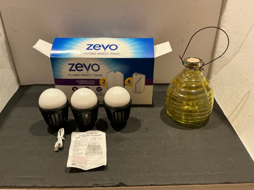 Assorted insect traps, lantern zappers & wasp trap - Basement