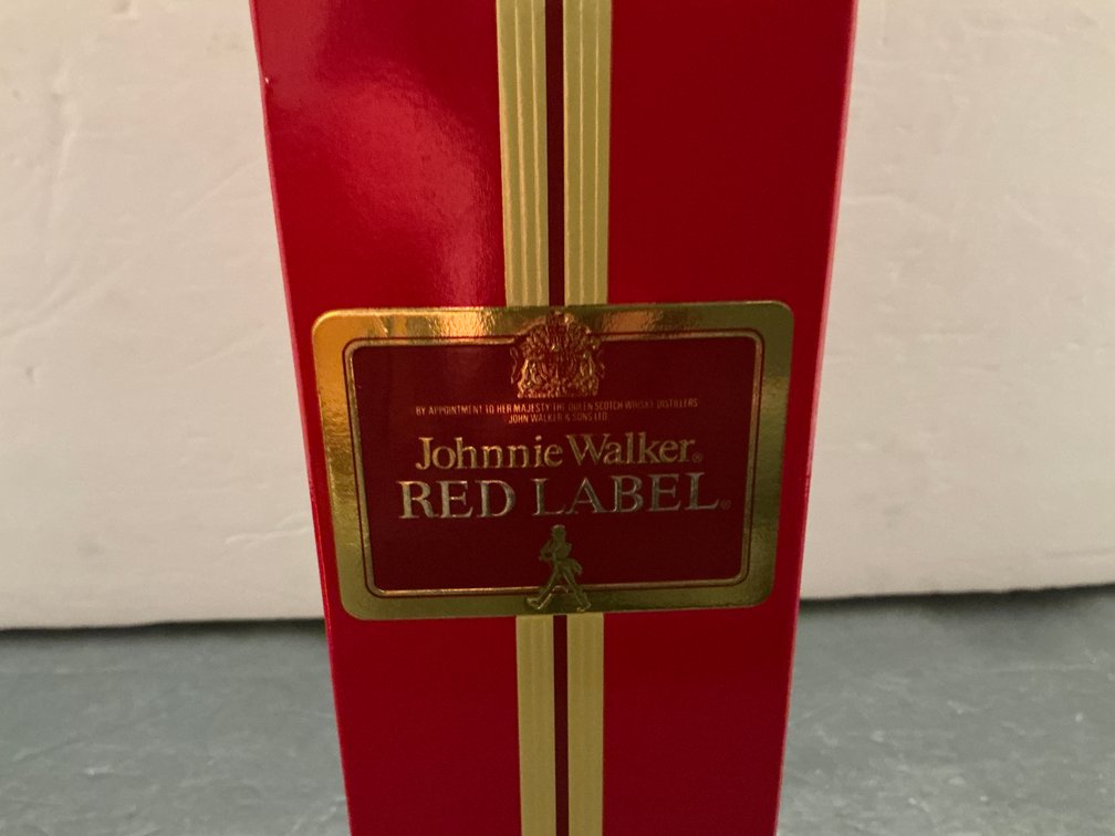 Johnnie Walker Red Label Scotch whisky with carton 750 ml - must be 21 or older to purchase - Basement