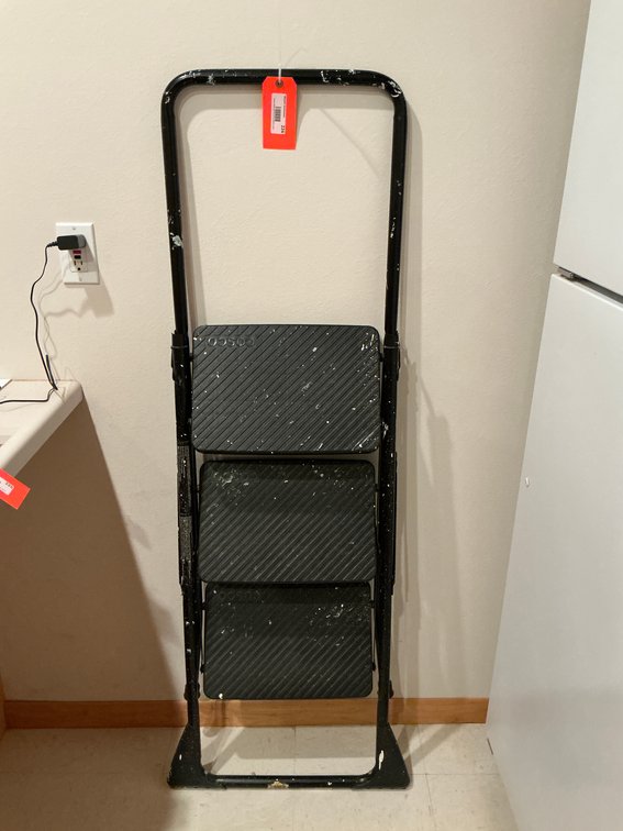 Cosco 3-step folding metal step stool - Basement